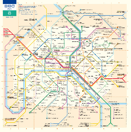 Paríž - mesto na Seine - Fotoalbum - mapy - užitočné mapy - mapa metra ...